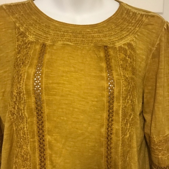 Max Jeans golden mustard long sleeve top‎ small - Picture 2 of 4
